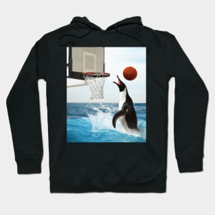 Funny Orca Dunking Basketball Hoodie